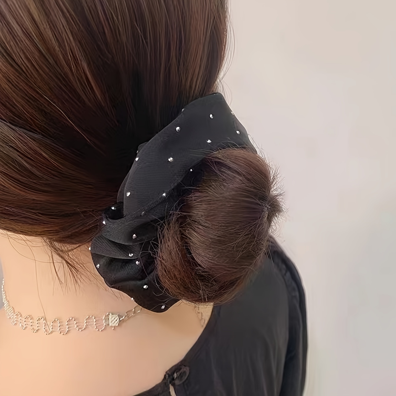 Travel Accessories Holder - 1/3PCS Rhinestone Decor Satin Scrunchies Soft