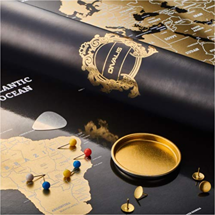 Travel Accessories Gifts - Scratch Off World Map - Extra