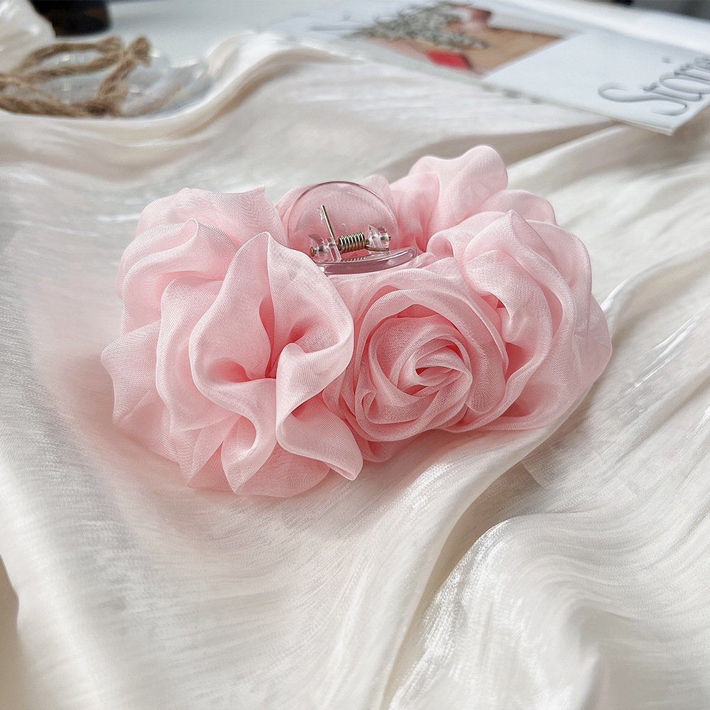Travel Accessories Gadget - Spring Chiffon Hair Claw Folded Clip