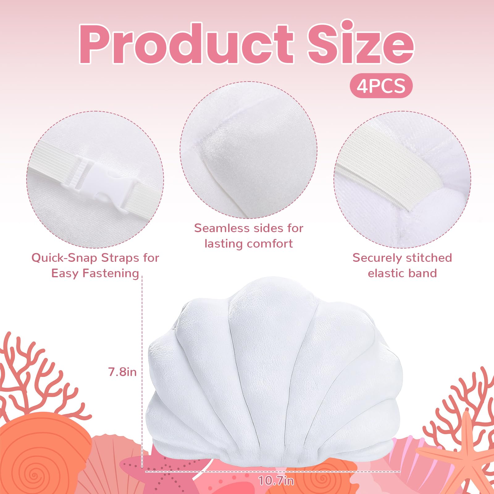 Pink Seashell-Shaped Car Headr – Travel Accessories Comfort recenzja i cena
