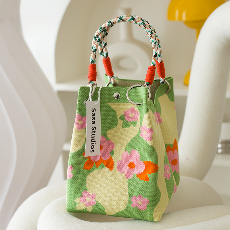 Women's Knitted Handbag Tote B – Travel Accessories Tech recenzja i cena