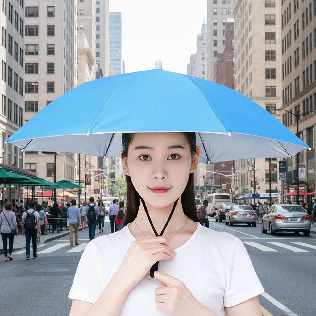 Sunscreen hat, umbrella, large – Travel Umbrella Compact recenzja i cena
