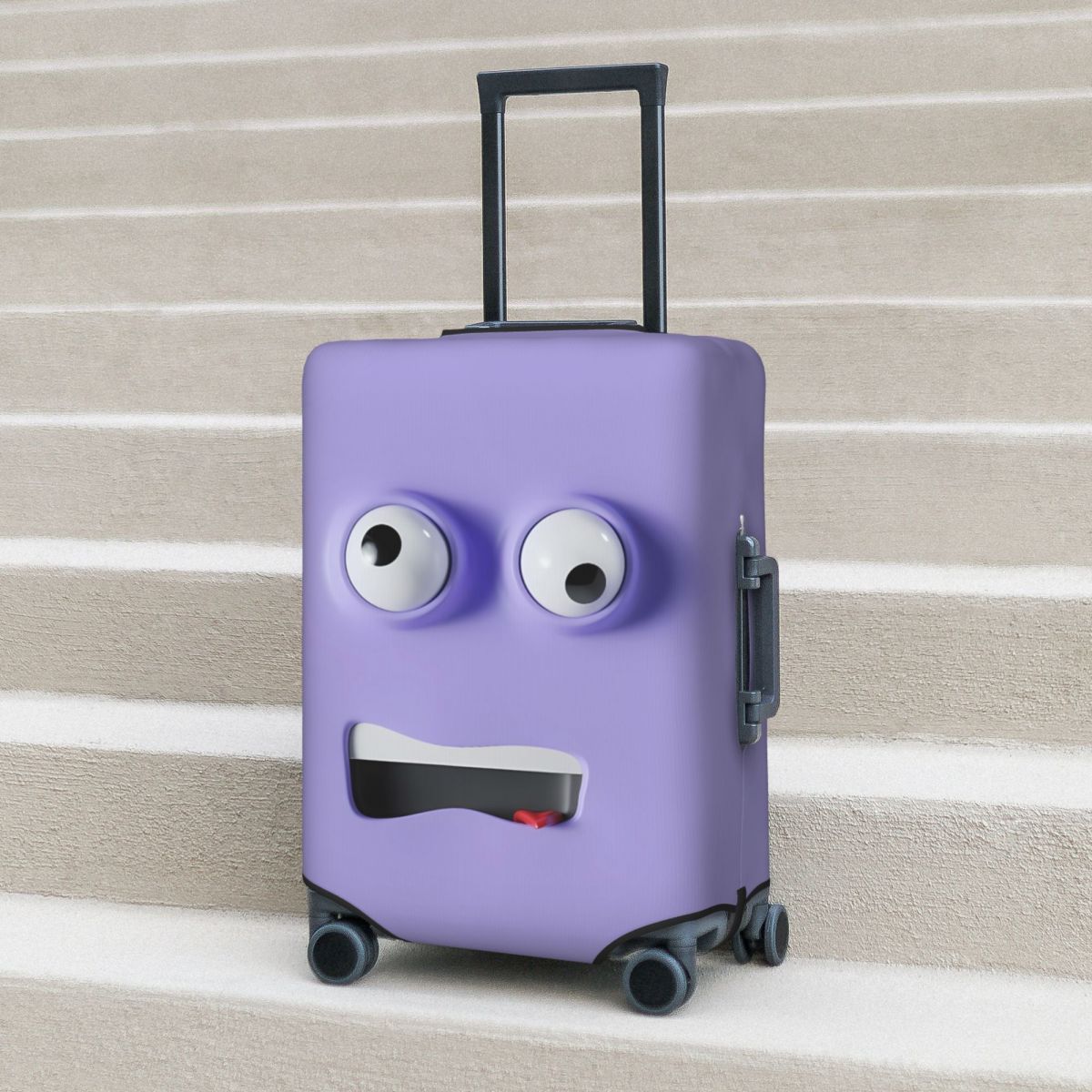 Funny Expression Printed Suitc – Travel Accessories To 3D Print recenzja i cena