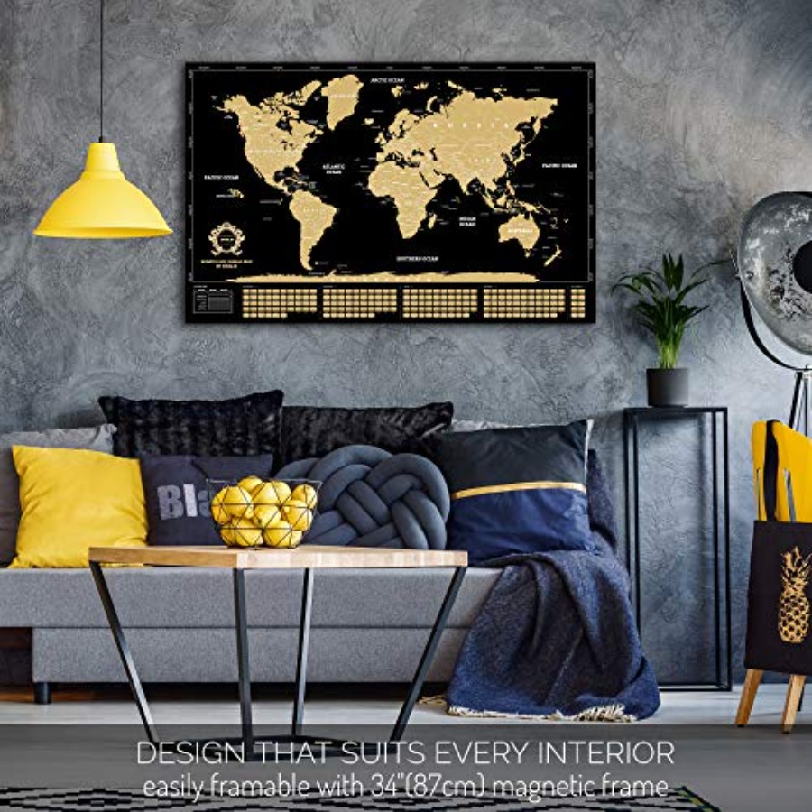 Scratch Off World Map - Extra  – Travel Accessories Gifts recenzja i cena
