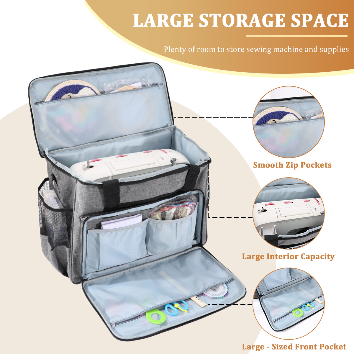 KOKNIT Sewing Machine Carrying – Travel Accessories Organizer Bag recenzja i cena