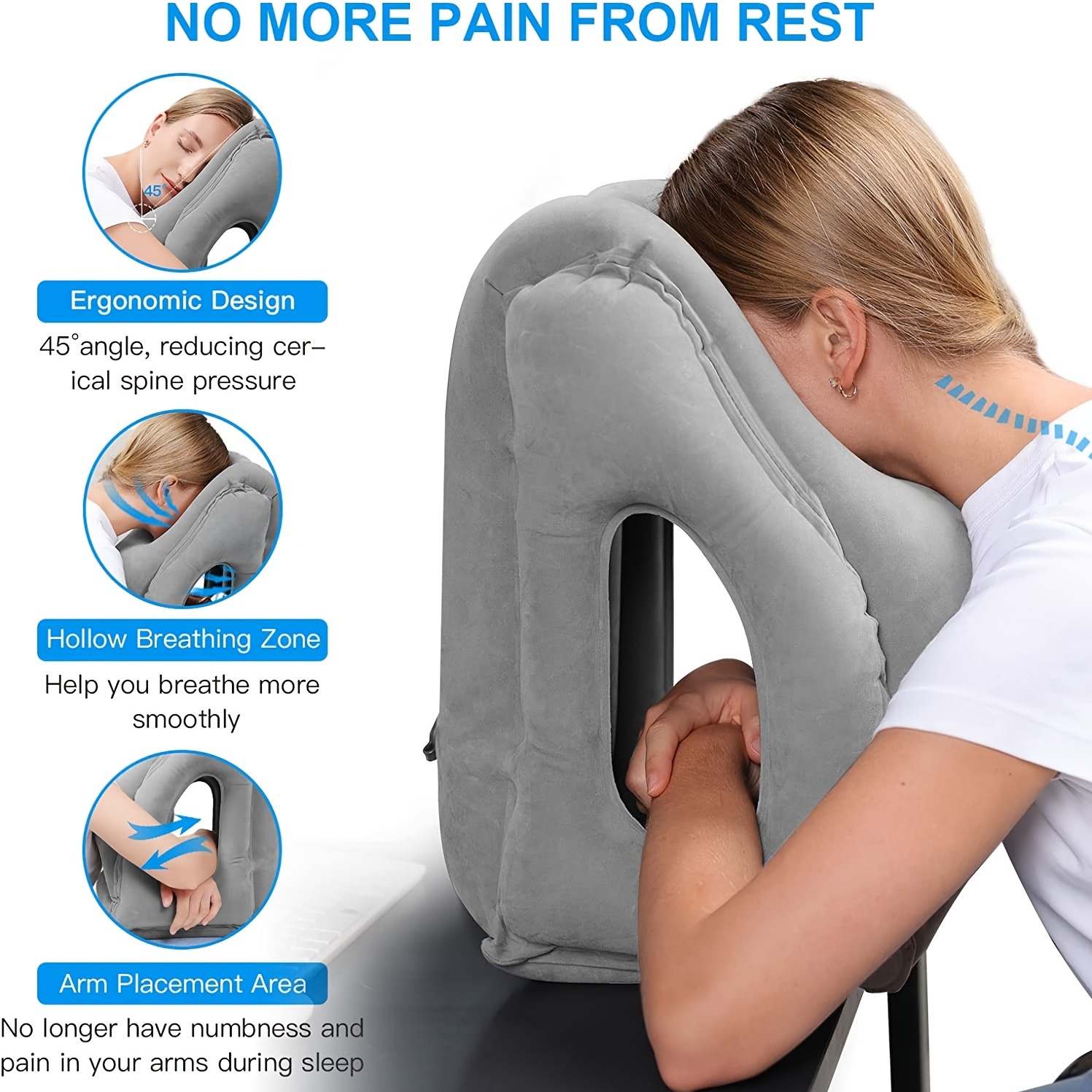 Inflatable Travel Pillow,Trave – Travel Accessories For Long Haul Flights recenzja i cena
