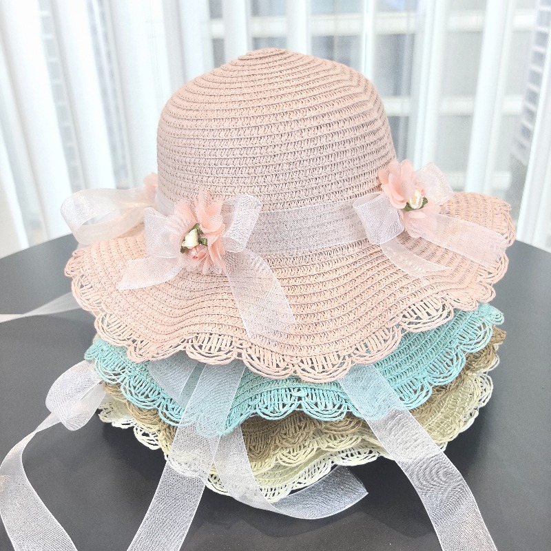 Girls 2pcs Straw Hat Solid Col – Travel Accessories For 4 Year Old recenzja i cena