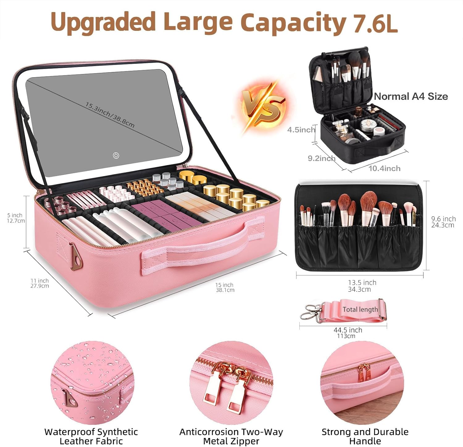 Large Capacity Makeup Bag 15'' – Travel Accessories Organizer Bag recenzja i cena